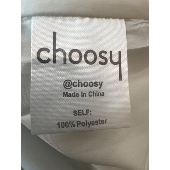 NWT Silver Choosy Dress Size 2 Long Puff Sleeve Ruched Mini Lined 100% Polyester - Picture 11 of 13